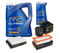 DENCKERMANN Controllo Set MANNOL Classic 10W-40 6L Per Dacia Lodgy 1.5 dCi