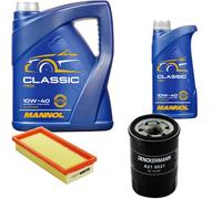 DENCKERMANN Controllo Set MANNOL Classic 10W-40 6L Per Fiat Panda 1.2 1.1