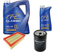 DENCKERMANN Controllo Set MANNOL Classic 10W-40 6L Per Fiat Stilo 1.6 16V