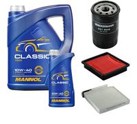 Denckermann Controllo Set mannol Classic 10W-40 6L per Nissan Note 1.4 Micra