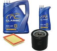 DENCKERMANN Controllo Set MANNOL Classic 10W-40 6L Per Opel Corsa B 1.4i