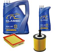 DENCKERMANN Controllo Set MANNOL Classic 10W-40 6L Per Peugeot 206 CC 1.6