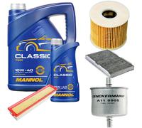 DENCKERMANN Controllo Set MANNOL Classic 10W-40 6L Per Peugeot 307 1.6 16V