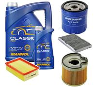 DENCKERMANN Controllo Set MANNOL Classic 10W-40 6L Per Peugeot 307 Break 2.0