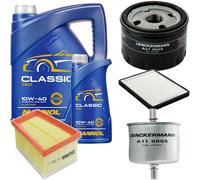 DENCKERMANN Controllo Set MANNOL Classic 10W-40 6L Per Renault Megane I 1.6