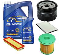 DENCKERMANN Controllo Set MANNOL Classic 10W-40 6L Per Renault Megane I 1.9