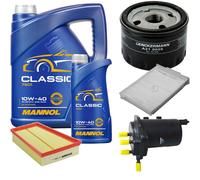 DENCKERMANN Controllo Set MANNOL Classic 10W-40 6L Per Renault Megane II