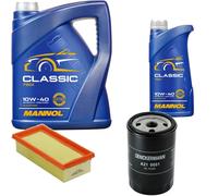 DENCKERMANN Controllo Set MANNOL Classic 10W-40 6L Per VW Golf II 1.6 1.8i