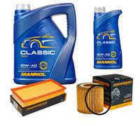 DENCKERMANN Controllo Set MANNOL Classic 10W-40 6L Per VW Polo 1.2 12V Seat