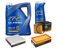 DENCKERMANN Controllo Set MANNOL Classic 10W-40 6L Per VW Polo 1.2 12V Seat