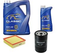 DENCKERMANN Controllo Set MANNOL Classic 10W-40 6L Per VW Polo Coupe 1.3 Cat