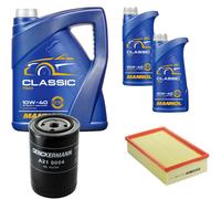 DENCKERMANN Controllo Set MANNOL Classic 10W-40 7L Per Audi 100 Avant 2.5