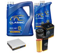DENCKERMANN Controllo Set MANNOL Classic 10W-40 7L Per Audi A2 1.4 1.6 FSI