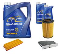 DENCKERMANN Controllo Set MANNOL Classic 10W-40 7L Per Audi A3 Sportback S3
