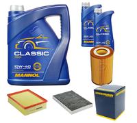 DENCKERMANN Controllo Set MANNOL Classic 10W-40 7L Per Audi A4 Cabriolet 3.2