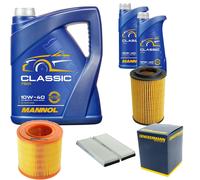 DENCKERMANN Controllo Set MANNOL Classic 10W-40 7L Per Audi A6 2.0 TFSI