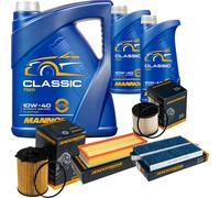 DENCKERMANN Controllo Set MANNOL Classic 10W-40 7L Per Citroën Berlingo