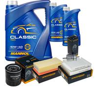 DENCKERMANN Controllo Set MANNOL Classic 10W-40 7L Per Citroën DS3 DS