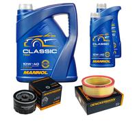 DENCKERMANN Controllo Set MANNOL Classic 10W-40 7L Per Dacia Sandero Logan