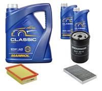 DENCKERMANN Controllo Set MANNOL Classic 10W-40 7L Per Fiat Brava 1.6 16V
