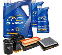 DENCKERMANN Controllo Set MANNOL Classic 10W-40 7L Per Fiat Doblo 1.4