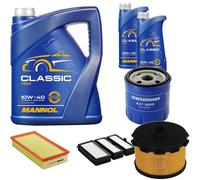 DENCKERMANN Controllo Set MANNOL Classic 10W-40 7L Per Fiat Scudo Kasten 1.9