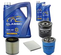 DENCKERMANN Controllo Set MANNOL Classic 10W-40 7L Per Ford Maverick 2.7 TD