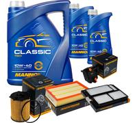 DENCKERMANN Controllo Set MANNOL Classic 10W-40 7L Per Mazda 3 1.6 Di Turbo
