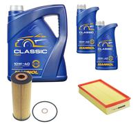 DENCKERMANN Controllo Set MANNOL Classic 10W-40 7L Per Mercedes-Benz E-Klasse
