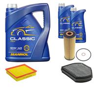 DENCKERMANN Controllo Set MANNOL Classic 10W-40 7L Per Mercedes-Benz SLK 200
