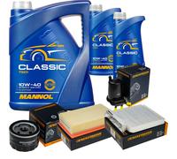 DENCKERMANN Controllo Set MANNOL Classic 10W-40 7L Per Nissan Micra III 1.5