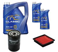 DENCKERMANN Controllo Set MANNOL Classic 10W-40 7L Per Nissan Note 1.4 Micra