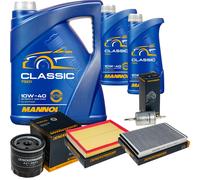 DENCKERMANN Controllo Set MANNOL Classic 10W-40 7L Per Opel Astra G CC 1.6