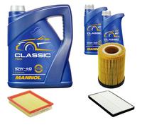 DENCKERMANN Controllo Set MANNOL Classic 10W-40 7L Per Opel Corsa B 1.0I 12V