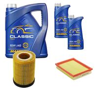 DENCKERMANN Controllo Set MANNOL Classic 10W-40 7L Per Opel Corsa B 1.0I 12V