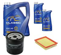DENCKERMANN Controllo Set MANNOL Classic 10W-40 7L Per Opel Corsa B 1.4i
