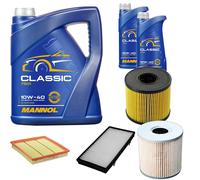 DENCKERMANN Controllo Set MANNOL Classic 10W-40 7L Per Opel Vivaro Kasten