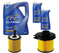 DENCKERMANN Controllo Set MANNOL Classic 10W-40 7L Per Peugeot 106 II 1.1I