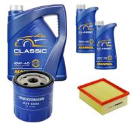 DENCKERMANN Controllo set MANNOL Classic 10W-40 7L per Peugeot 206 1.4i