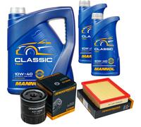 DENCKERMANN Controllo Set MANNOL Classic 10W-40 7L Per Peugeot 206 1.4I