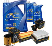 Denckermann Controllo Set mannol Classic 10W-40 7L per Peugeot 207 Cc 1.6