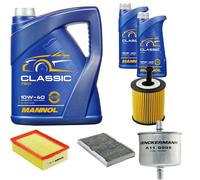 DENCKERMANN Controllo Set MANNOL Classic 10W-40 7L Per Peugeot 307 1.6 16V