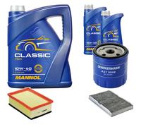 DENCKERMANN Controllo Set MANNOL Classic 10W-40 7L Per Peugeot 307 CC 2.0