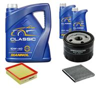 DENCKERMANN Controllo Set MANNOL Classic 10W-40 7L Per Renault Laguna II 1.6