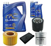Denckermann Controllo Set mannol Classic 10W-40 7L per Saab 9-5 Familiare 2.0 T