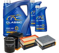 Denckermann Controllo Set mannol Classic 10W-40 7L per Smart Forfour 1.3 1.1