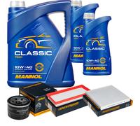 DENCKERMANN Controllo Set MANNOL Classic 10W-40 7L Per Smart Fortwo Cabrio