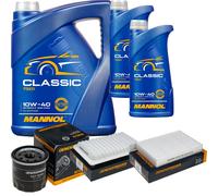 DENCKERMANN Controllo Set MANNOL Classic 10W-40 7L Per Suzuki Splash 1.0 1.2