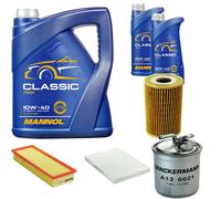 DENCKERMANN Controllo Set MANNOL Classic 10W-40 7L Per VW Caddy II Kasten