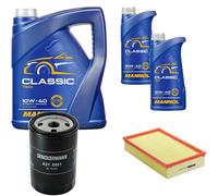 DENCKERMANN Controllo Set MANNOL Classic 10W-40 7L Per VW Golf II 1.8I Cat